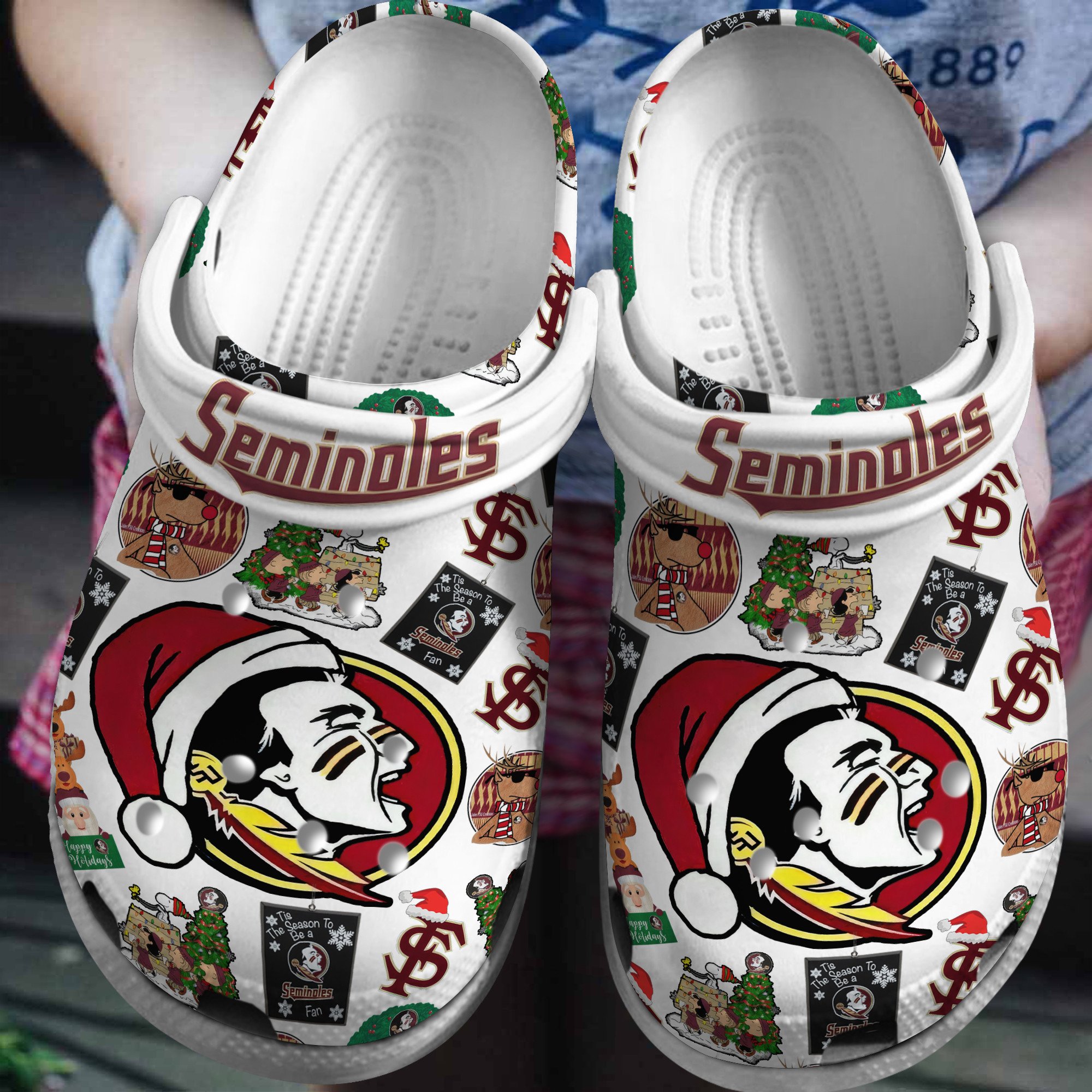 Florida State Seminoles NCAA Sport Crocs Crocband Clogs Shoes Comfortable For Men Women and Kids
