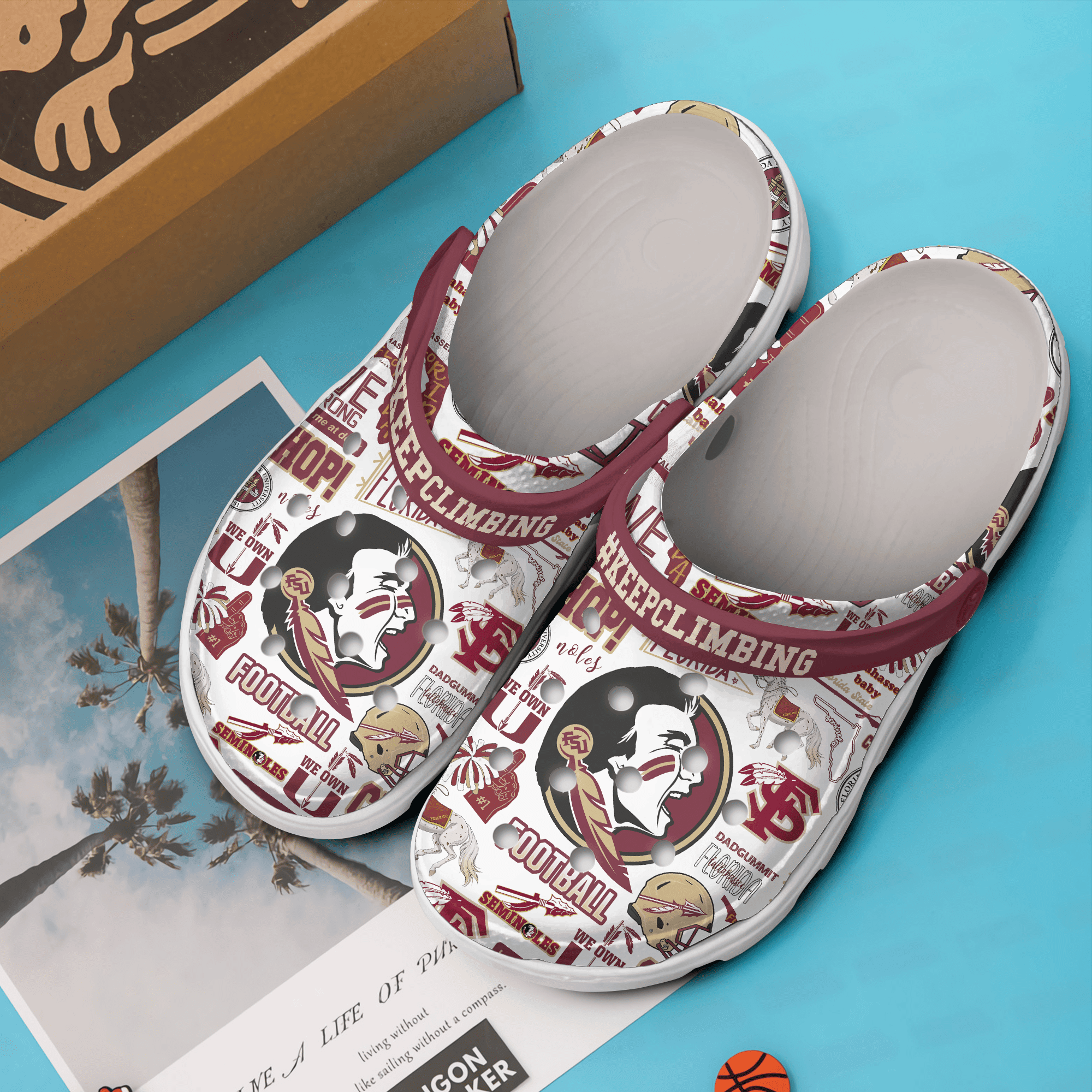 Florida State Seminoles NCAA Sport Crocs Crocband Clogs Shoes Comfortable For Men Women and Kids - Image 2