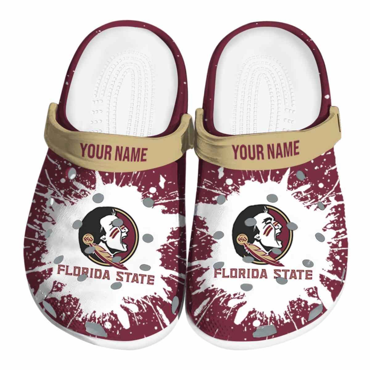 Florida State Seminoles NCAA Sport Crocs Crocband Clogs Shoes Comfortable For Men Women and Kids