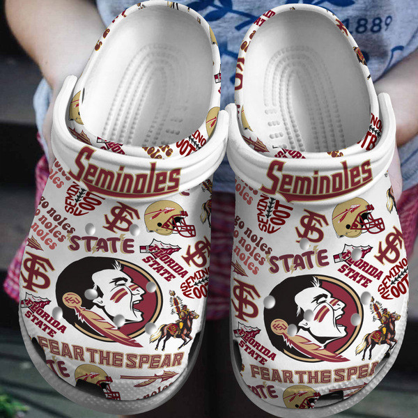 Florida State Seminoles NCAA Sport Crocs Crocband Clogs Shoes Comfortable For Men Women and Kids