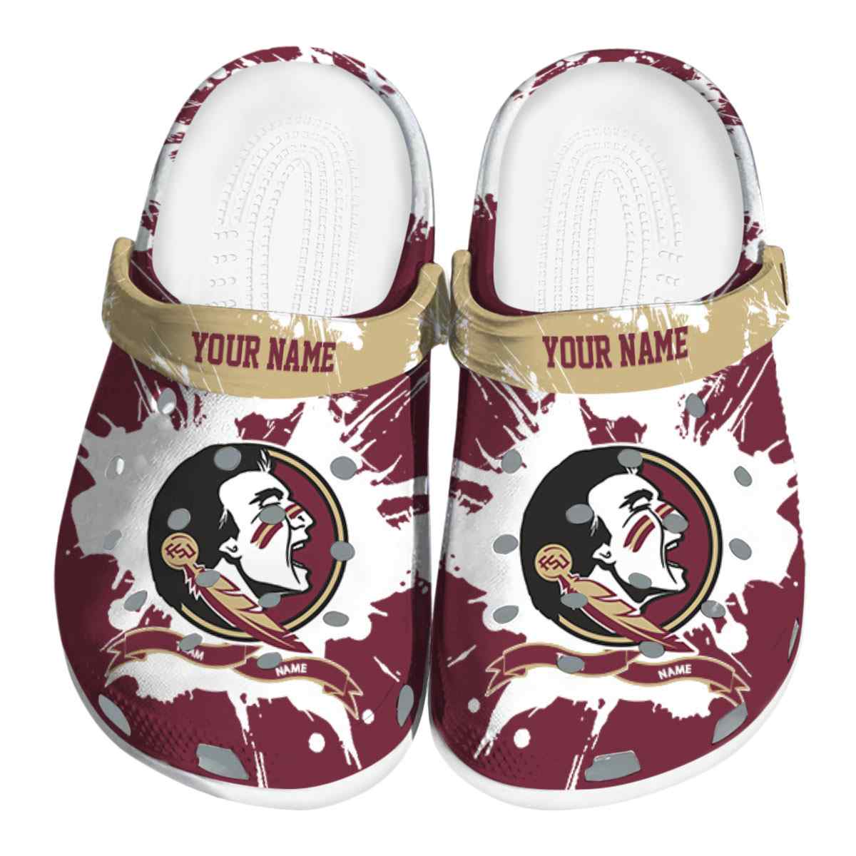Florida State Seminoles NCAA Sport Crocs Crocband Clogs Shoes Comfortable For Men Women and Kids