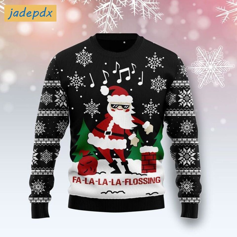 Flossing Santa Claus Christmas Sweater