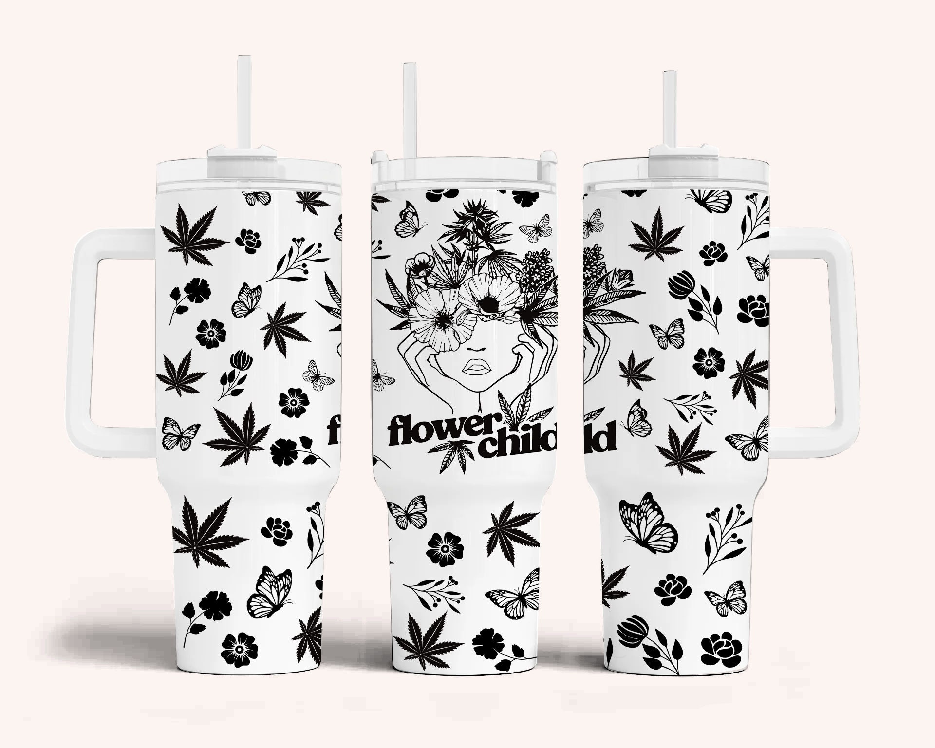 Flower Boho Custom Stanley Cup 40 oz 30 oz Tumbler With HandleTVC2301894