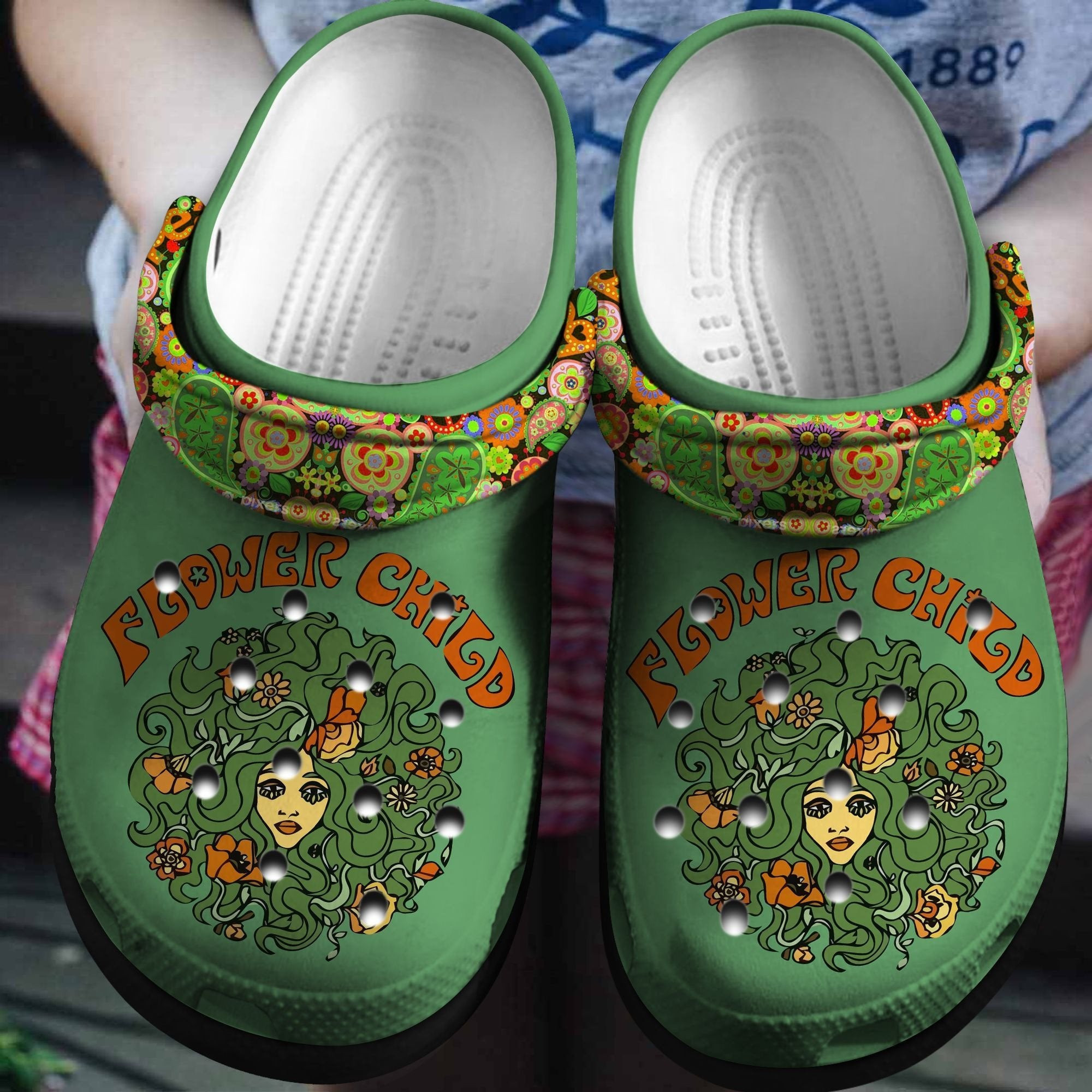 Flower Child Shoes - Girl Art clogs Gift For Birthday