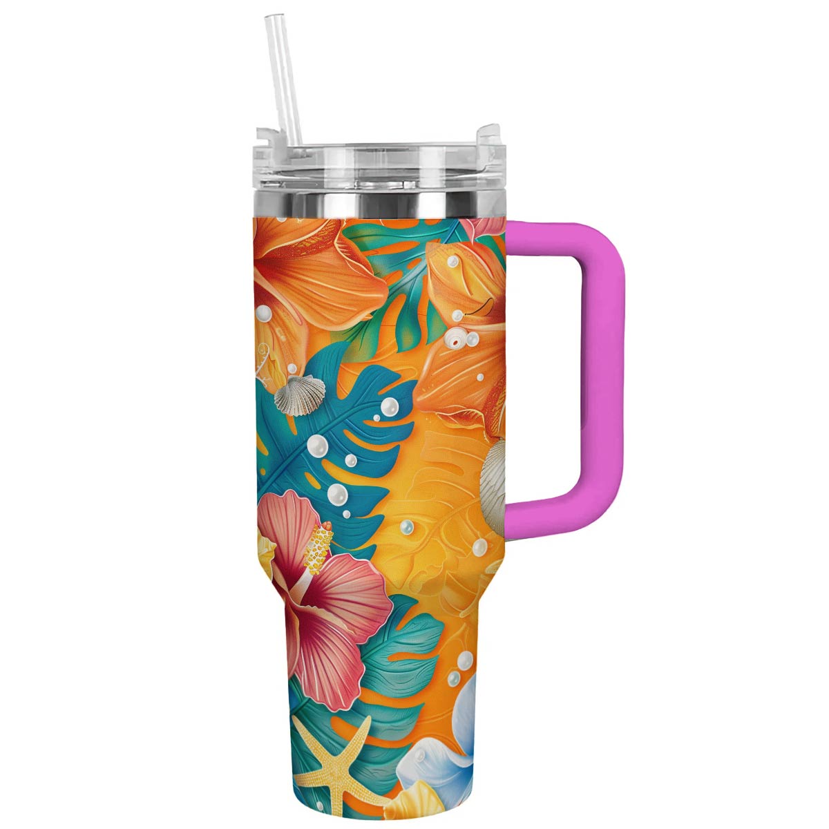 Flower Custom Stanley Cup 40 oz 30 oz Tumbler With HandleTVC2301794