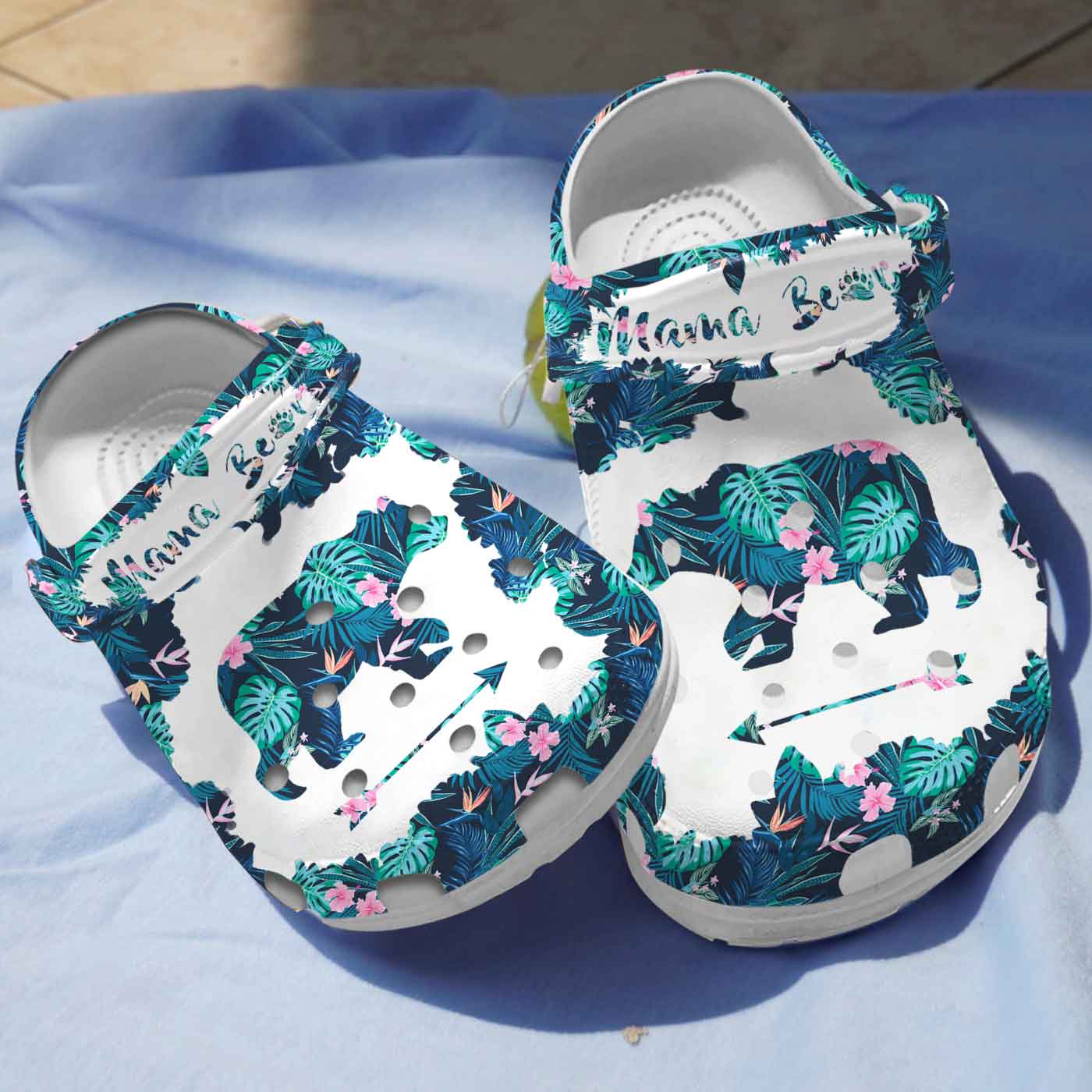 Flower Mama Bear Mother's Day Life Crocs Crocband Clogs Shoes Comfortable For Men Women and Kids
