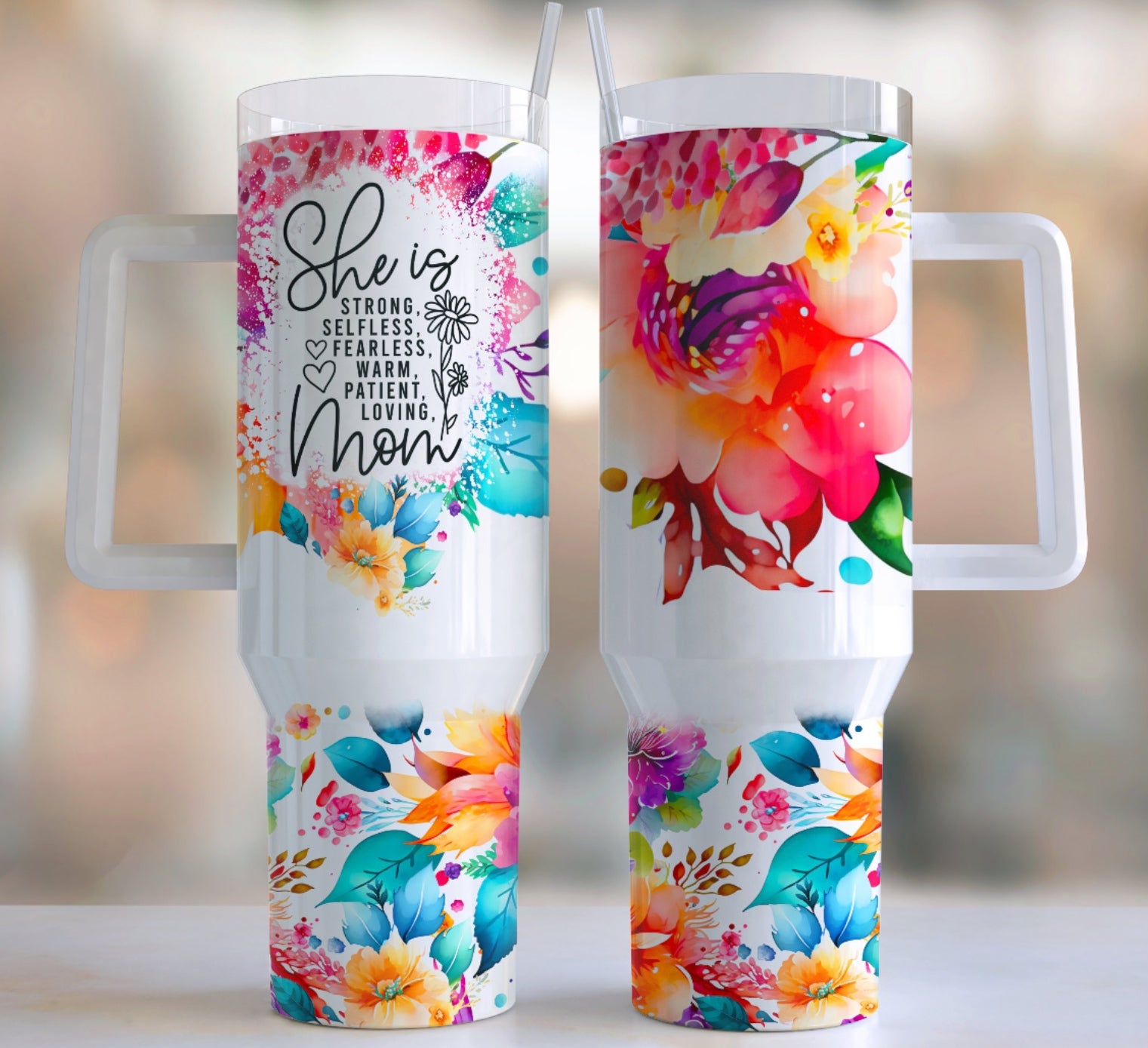 Flower Mom Custom Stanley Cup 40 oz 30 oz Tumbler With HandleTVC2301749