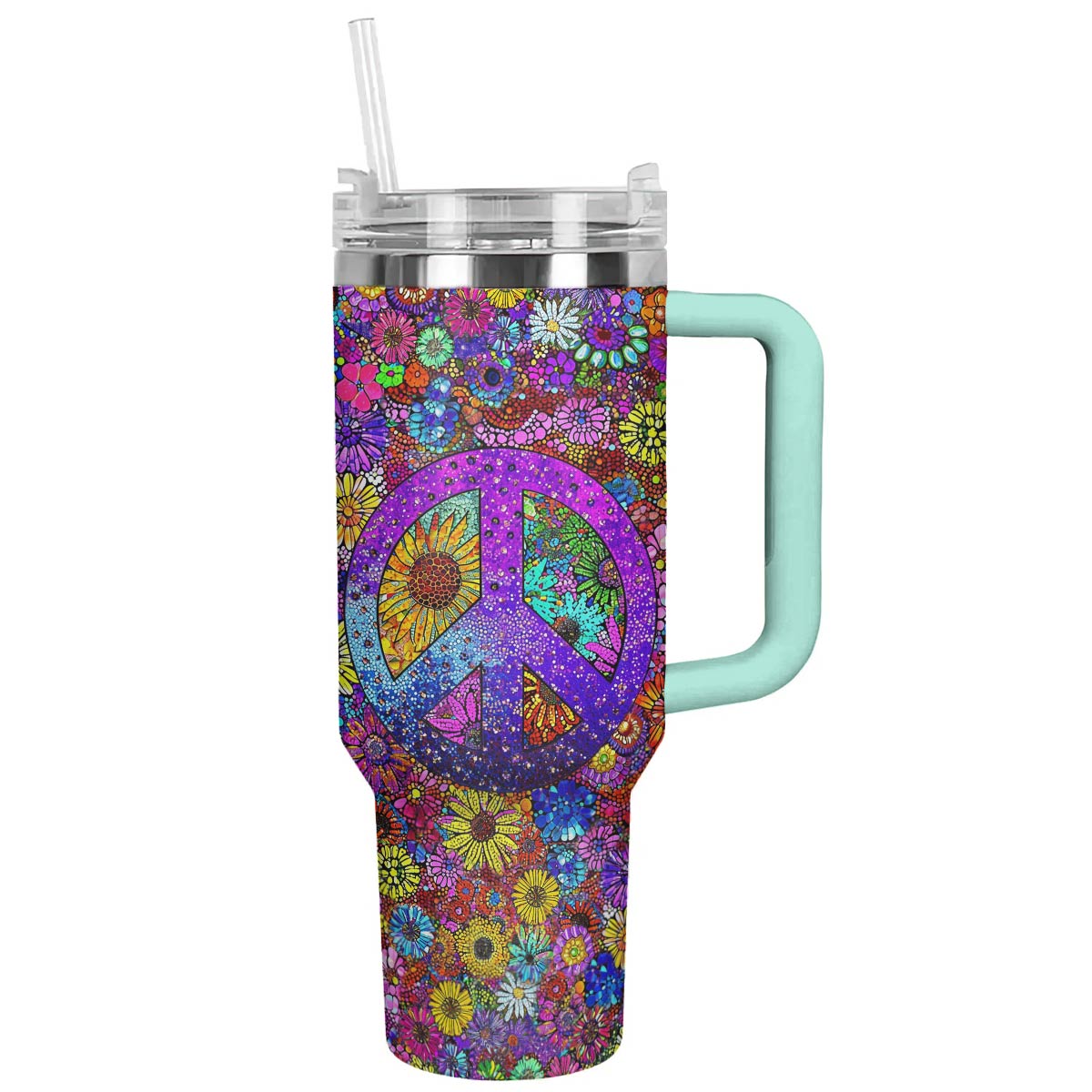 Flower Power Custom Stanley Cup 40 oz 30 oz Tumbler With HandleTVC2301781