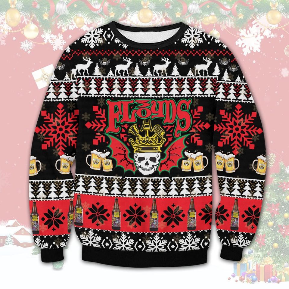 Floyds Brewing Ugly Christmas Sweater, Floyds Brewing Sweater Holiday Drinking Gift