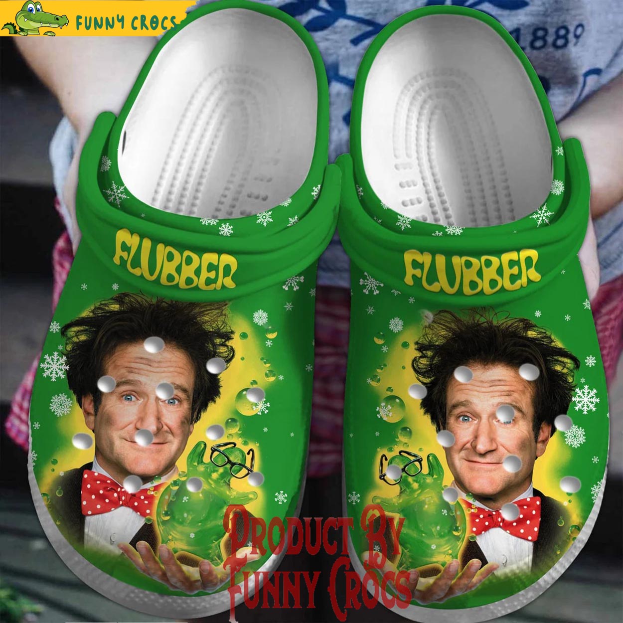 Flubber Movie Christmas Crocs Crocband Clogs Shoes Comfortable For Men Women and Kids