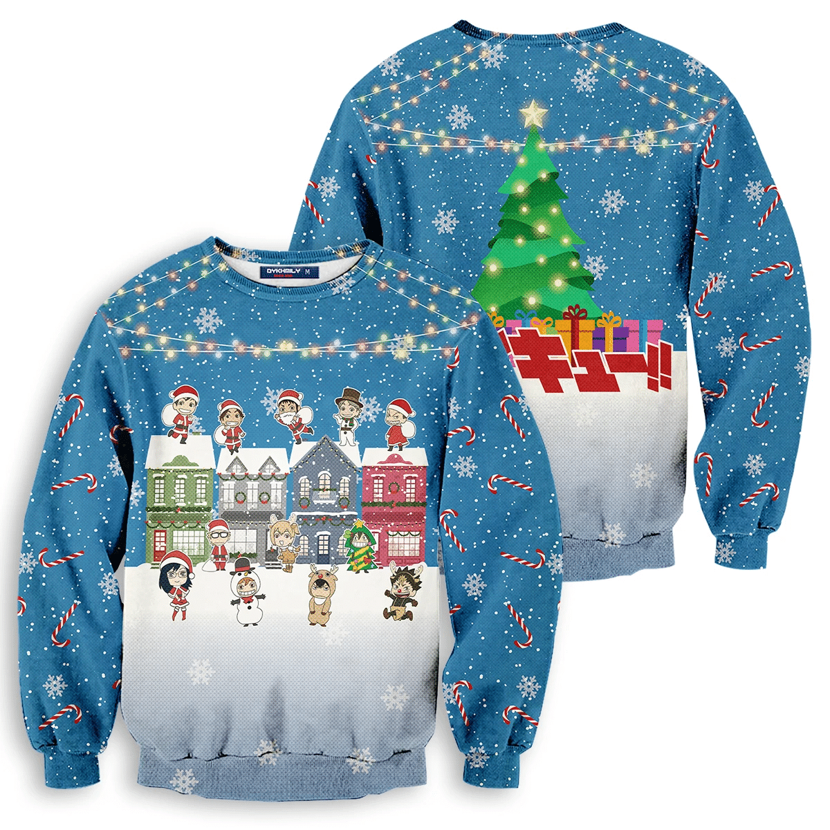 Fly High Ugly Christmas Sweater Adult 3D Funny Matching for family
