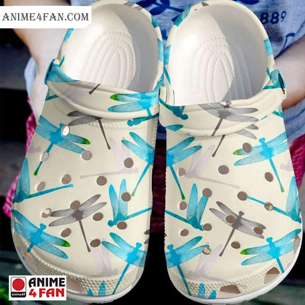 Flying Animal Lovely Dragonfly Crocs Crocband Clogs Shoes Comfortable For Men Women and Kids