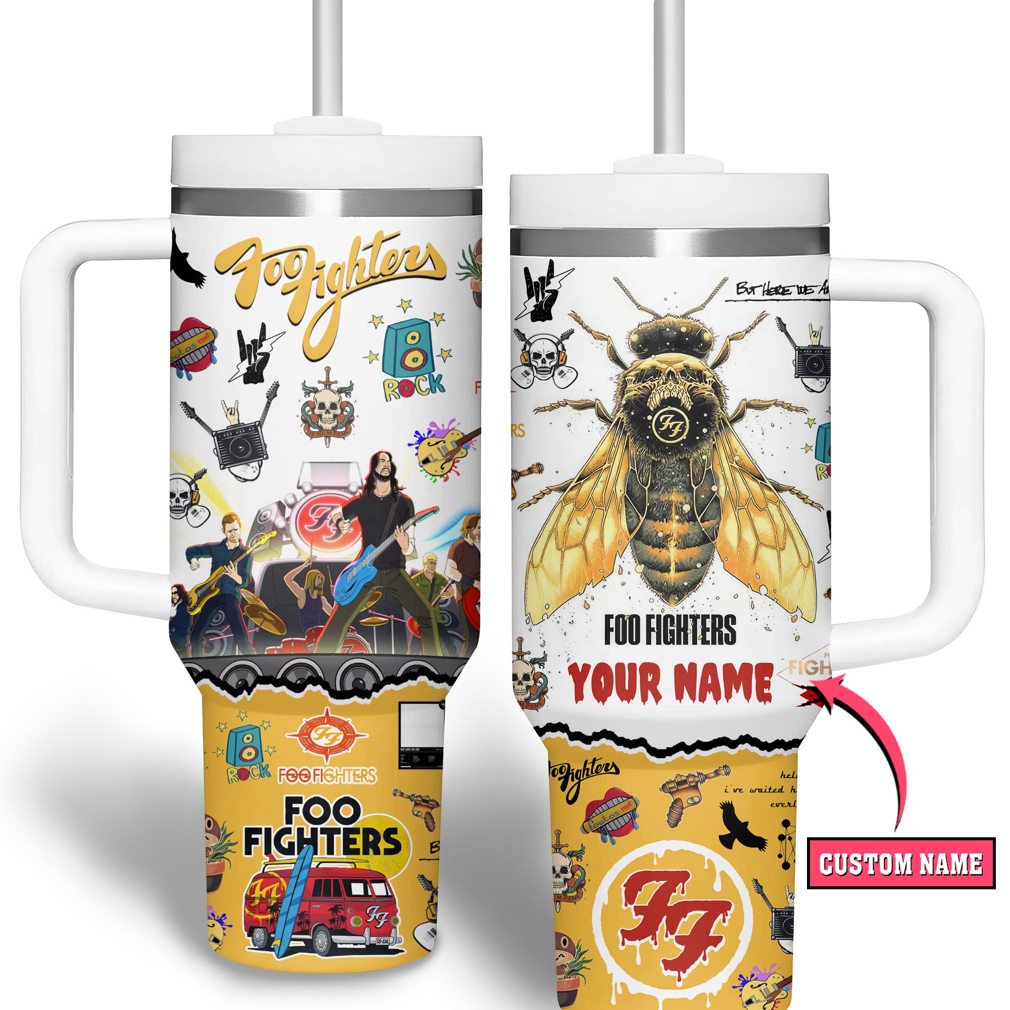 Foo Fighters Music Custom Stanley Cup 40 oz 30 oz Tumbler With HandleTVC2301684