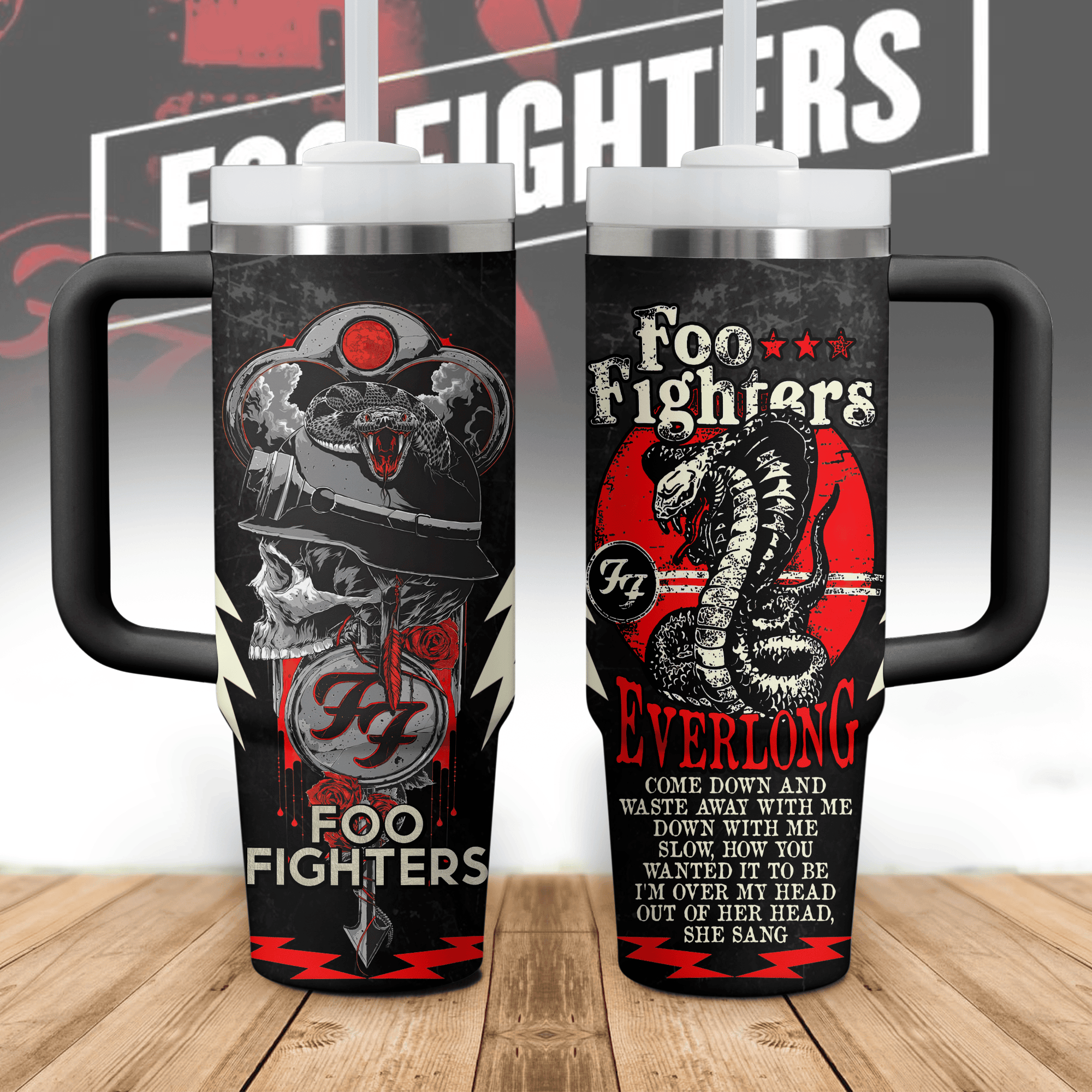 Foo Fighters Music Custom Stanley Cup 40 oz 30 oz Tumbler With HandleTVC2301772