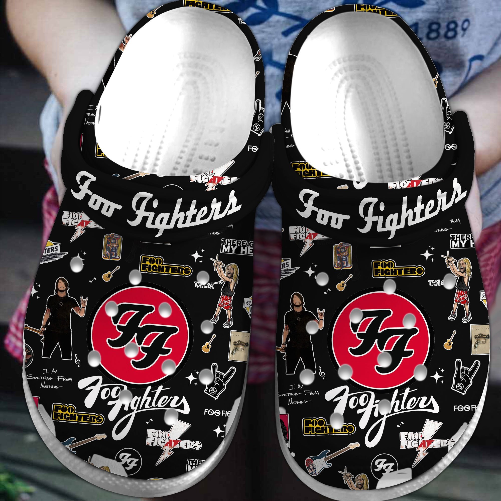 Foo Fighters Rock Band Music Crocs Crocband Clogs Shoes Comfortable For Men Women and Kids