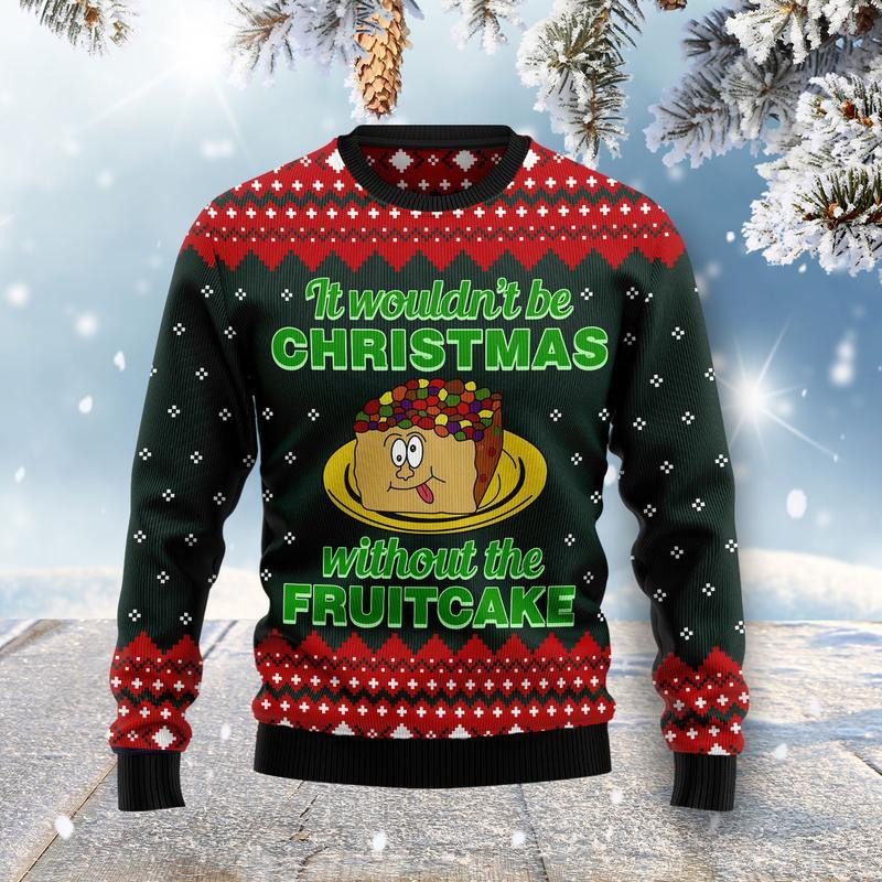 Food Cake Ugly Christmas Sweater Adult 3D Funny Matching for family