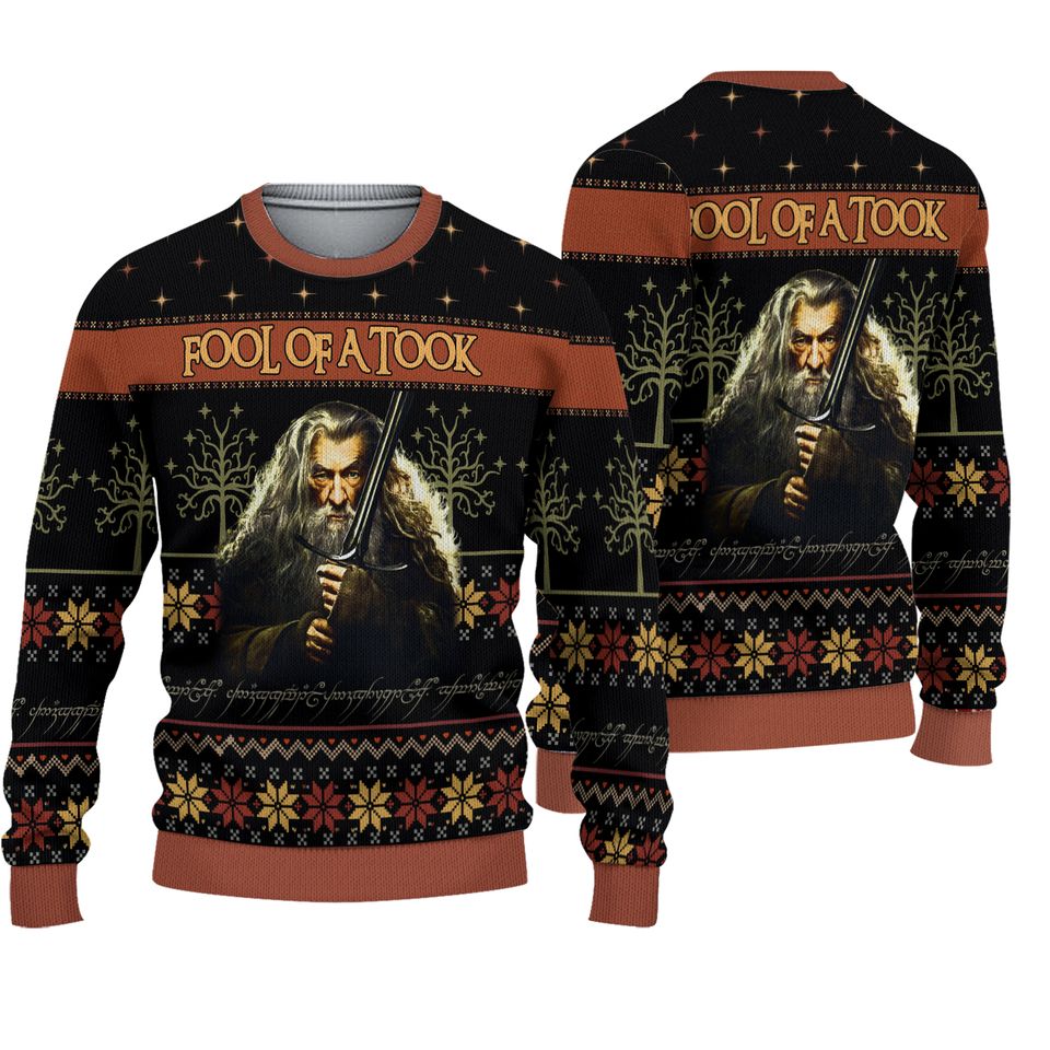 Fool Of A Took LOTR Ugly Christmas 3D Sweater