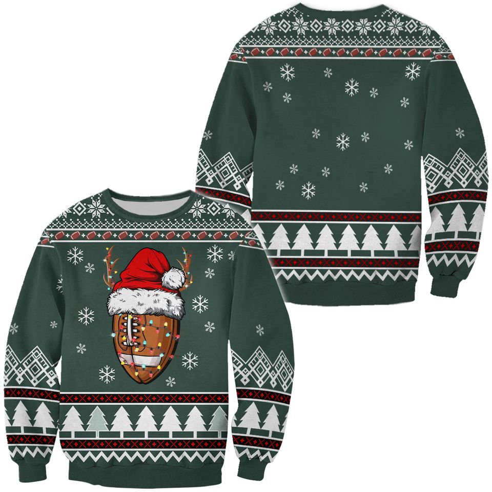 Football Christmas 3D Sweater