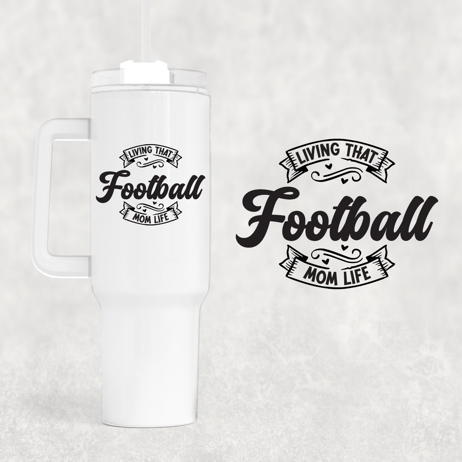Football Custom Stanley Cup 40 oz 30 oz Tumbler With HandleTVC2301748