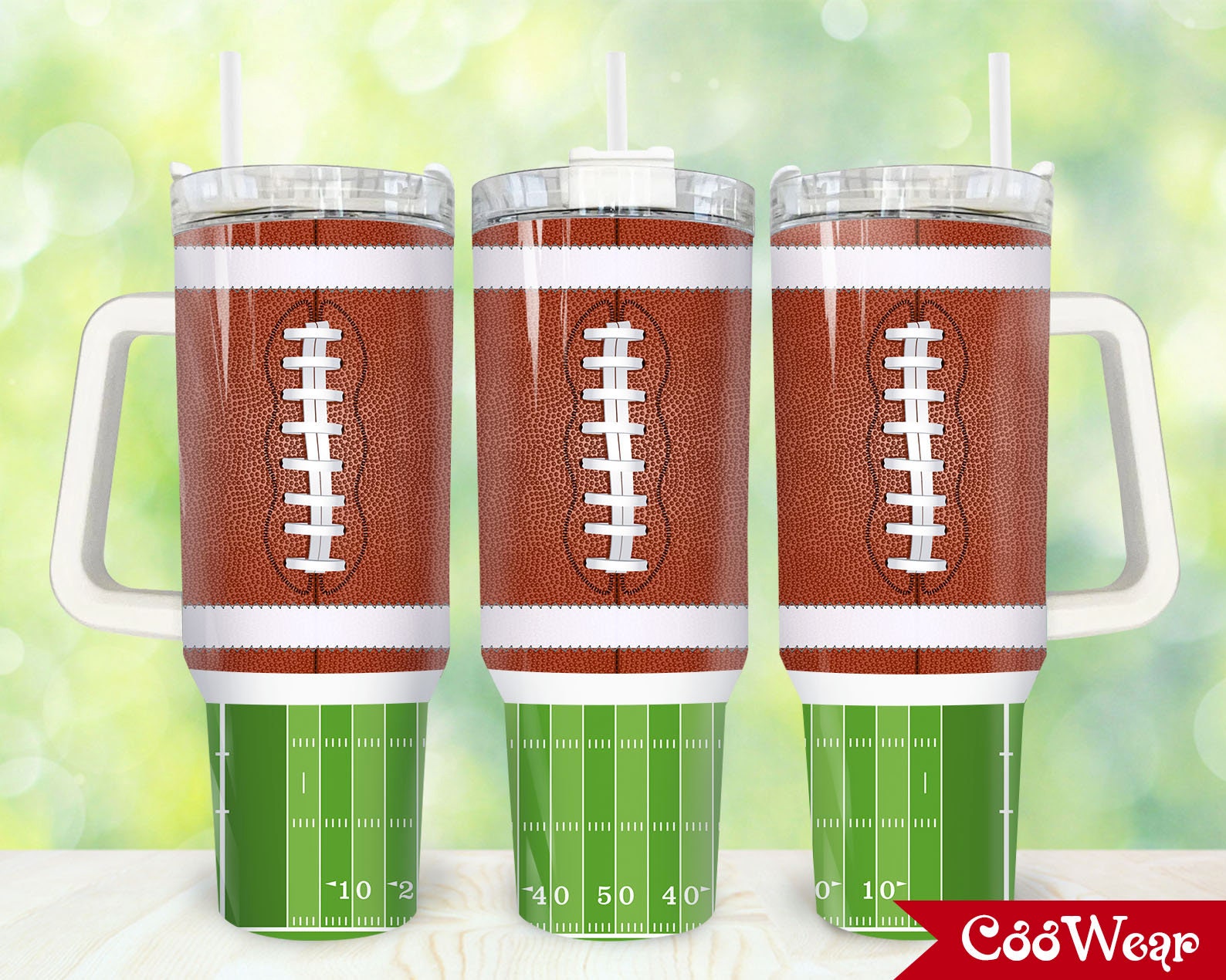 Football Custom Stanley Cup 40 oz 30 oz Tumbler With HandleTVC2301863