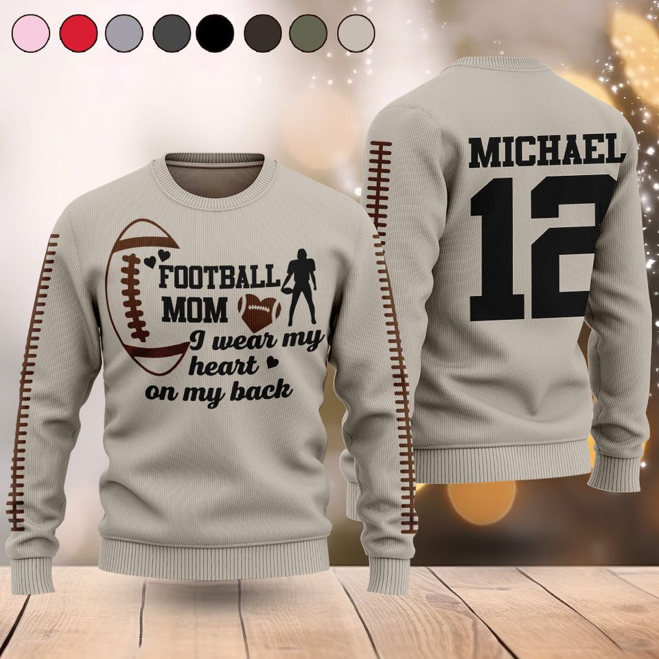 Football Mom - Personalized Football 3D Sweater