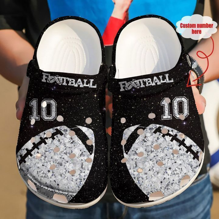 Football Personalized Ball Diamond clog Shoes