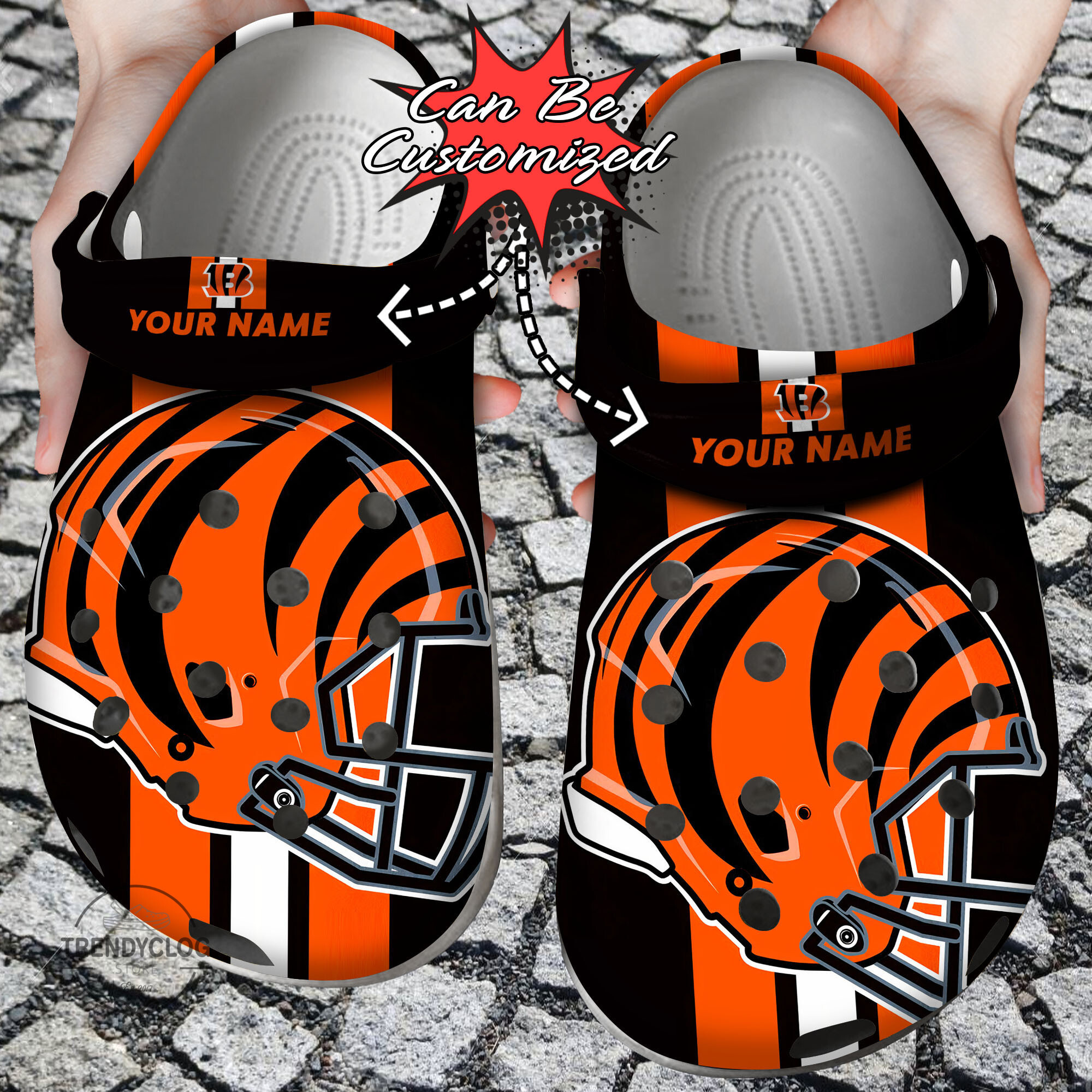 Football Personalized CBengals Team Helmets Clog Shoes
