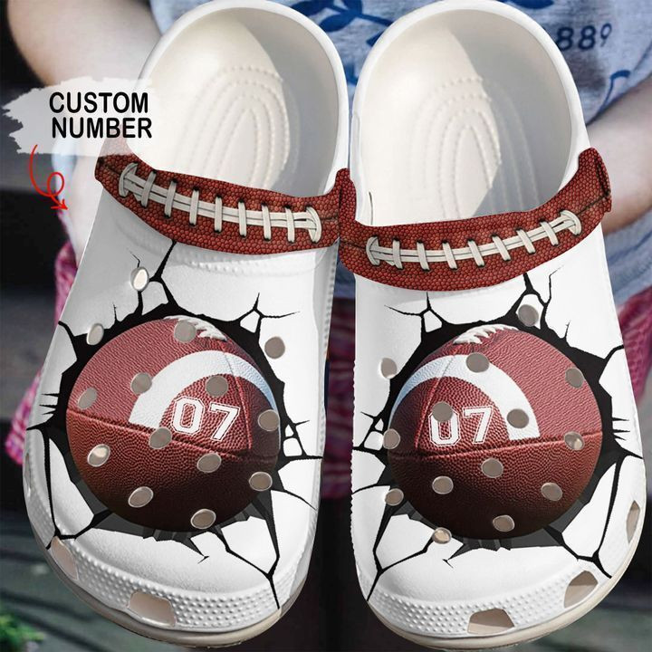 Football Personalized Crack clog Shoes