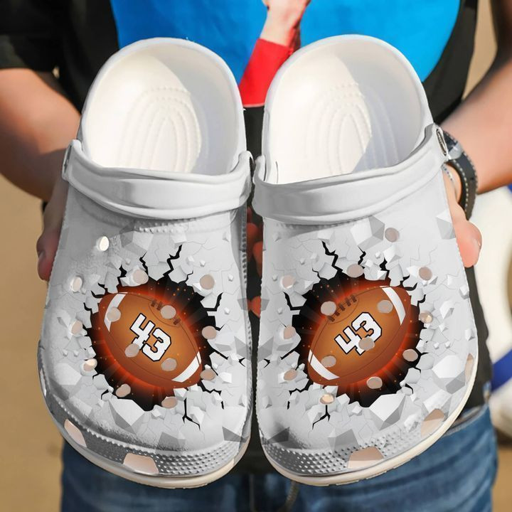 Football Personalized Crack clog Shoes