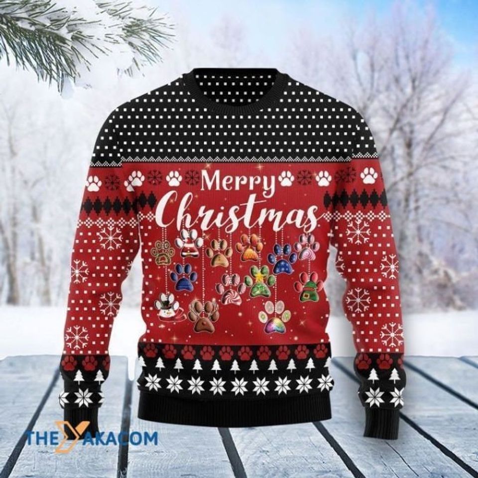 Footprint Merry Christmas Sweater