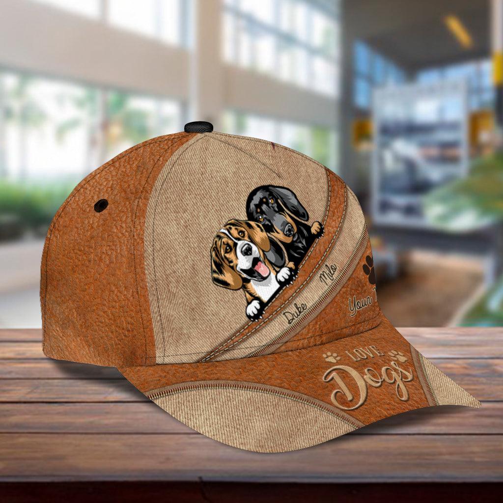 For Dog Lover Personalized Classic Cap, Personalized Gift for Dog Lovers, Dog Dad, Dog Mom Trucker Hats Custom Hats Gifts For Men & Women