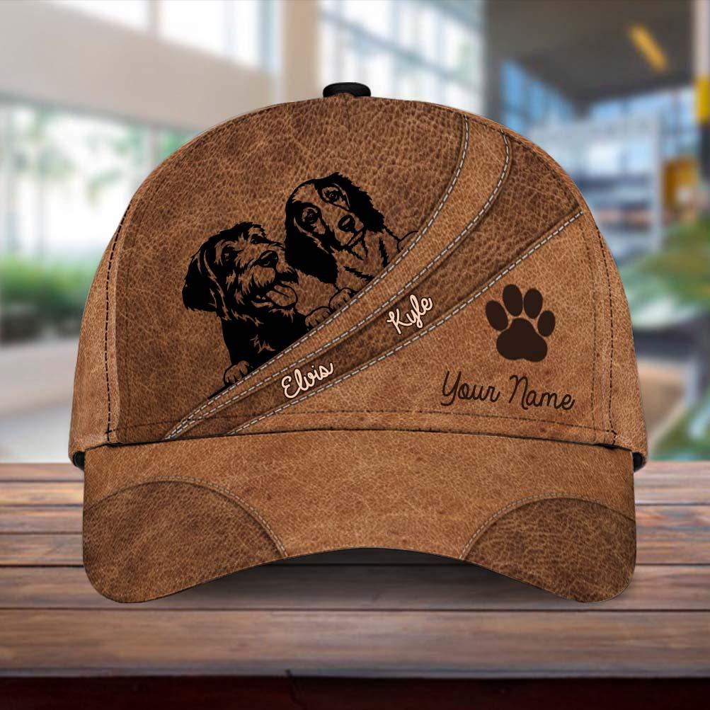 For Dogaholic Personalized Classic Cap, Personalized Gift for Dog Lovers, Dog Dad, Dog Mom Trucker Hats Custom Hats Gifts For Men & Women