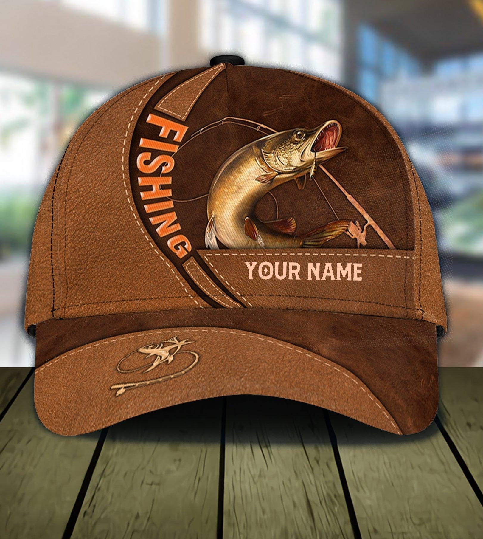 For Fishing Lover Personalized Classic Cap, Personalized Gift for Fishing Lovers Trucker Hats Custom Hats Gifts For Men & Women