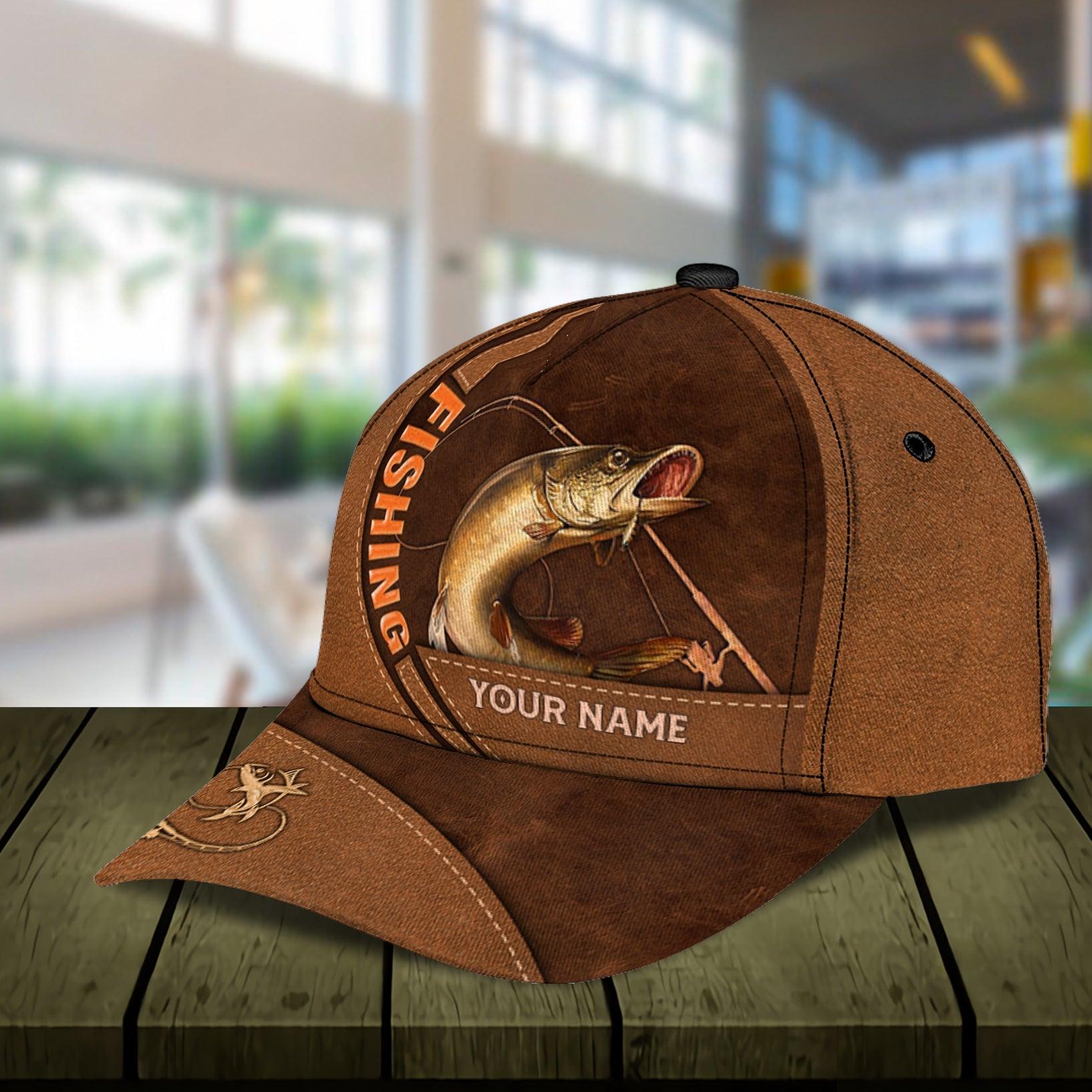 For Fishing Lover Personalized Classic Cap, Personalized Gift for Fishing Lovers Trucker Hats Custom Hats Gifts For Men & Women