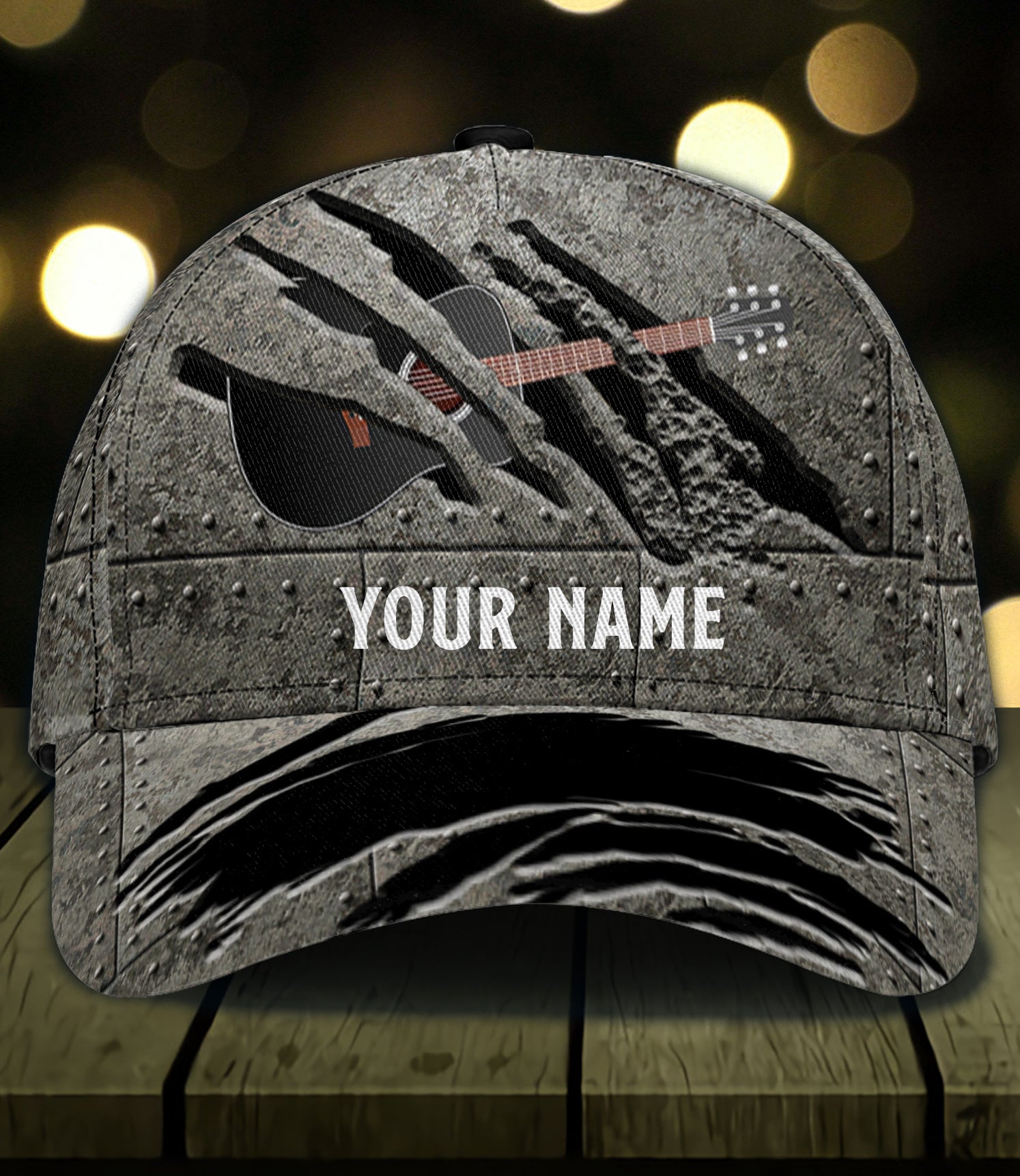 For Guitar Lovers Personalized Classic Cap, Personalized Gift for Music Lovers, Guitar Lovers Trucker Hats Custom Hats Gifts For Men & Women