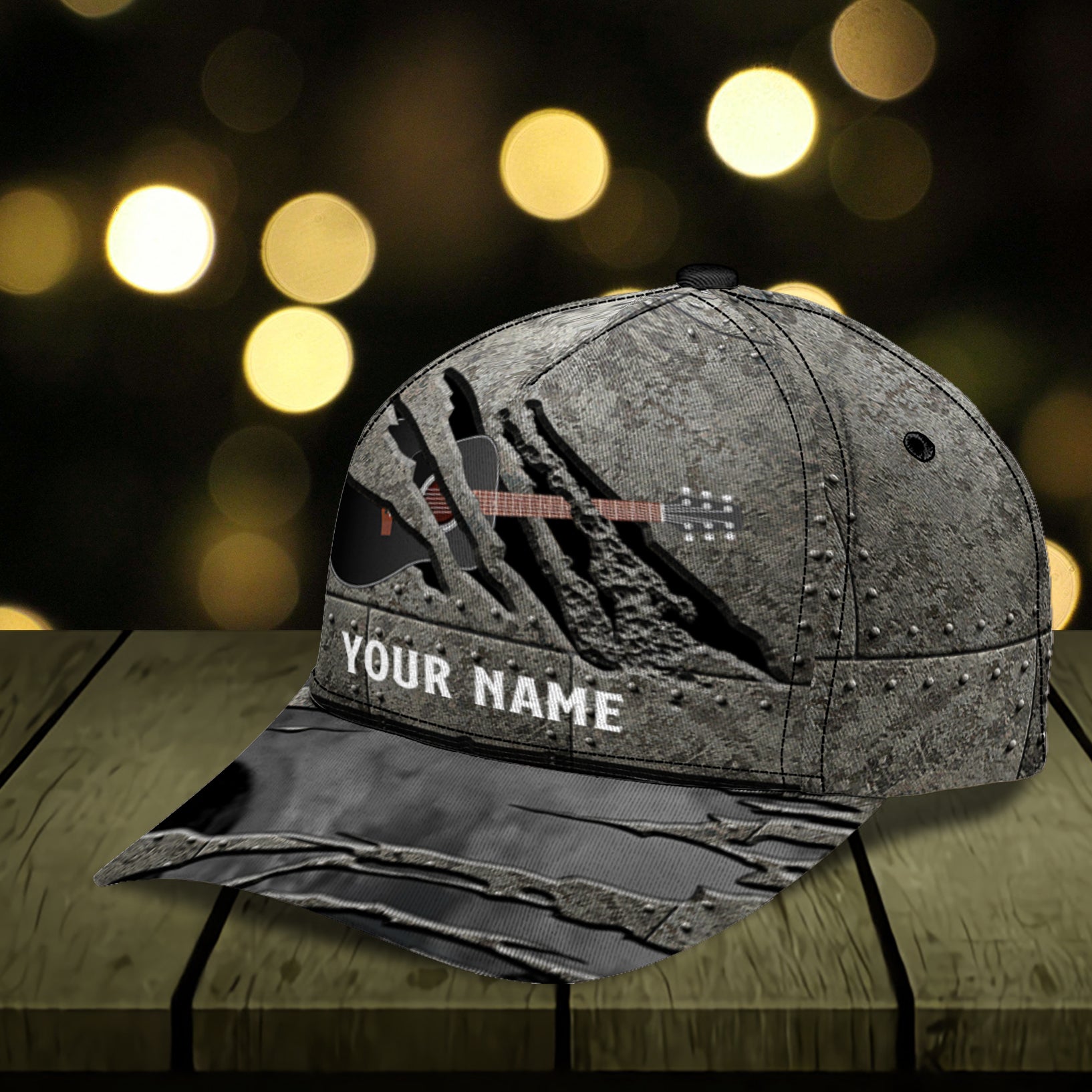 For Guitar Lovers Personalized Classic Cap, Personalized Gift for Music Lovers, Guitar Lovers Trucker Hats Custom Hats Gifts For Men & Women