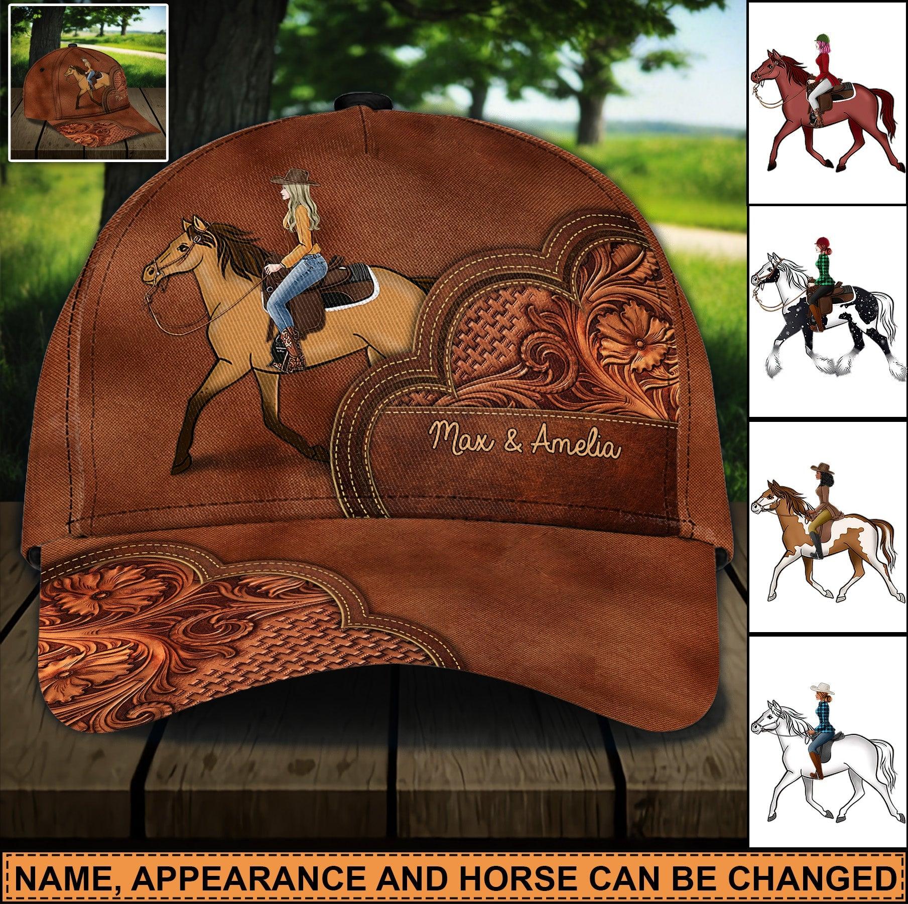 For Horse Lover Personalized Classic Cap, Personalized Gift for Horse Lovers Trucker Hats Custom Hats Gifts For Men & Women