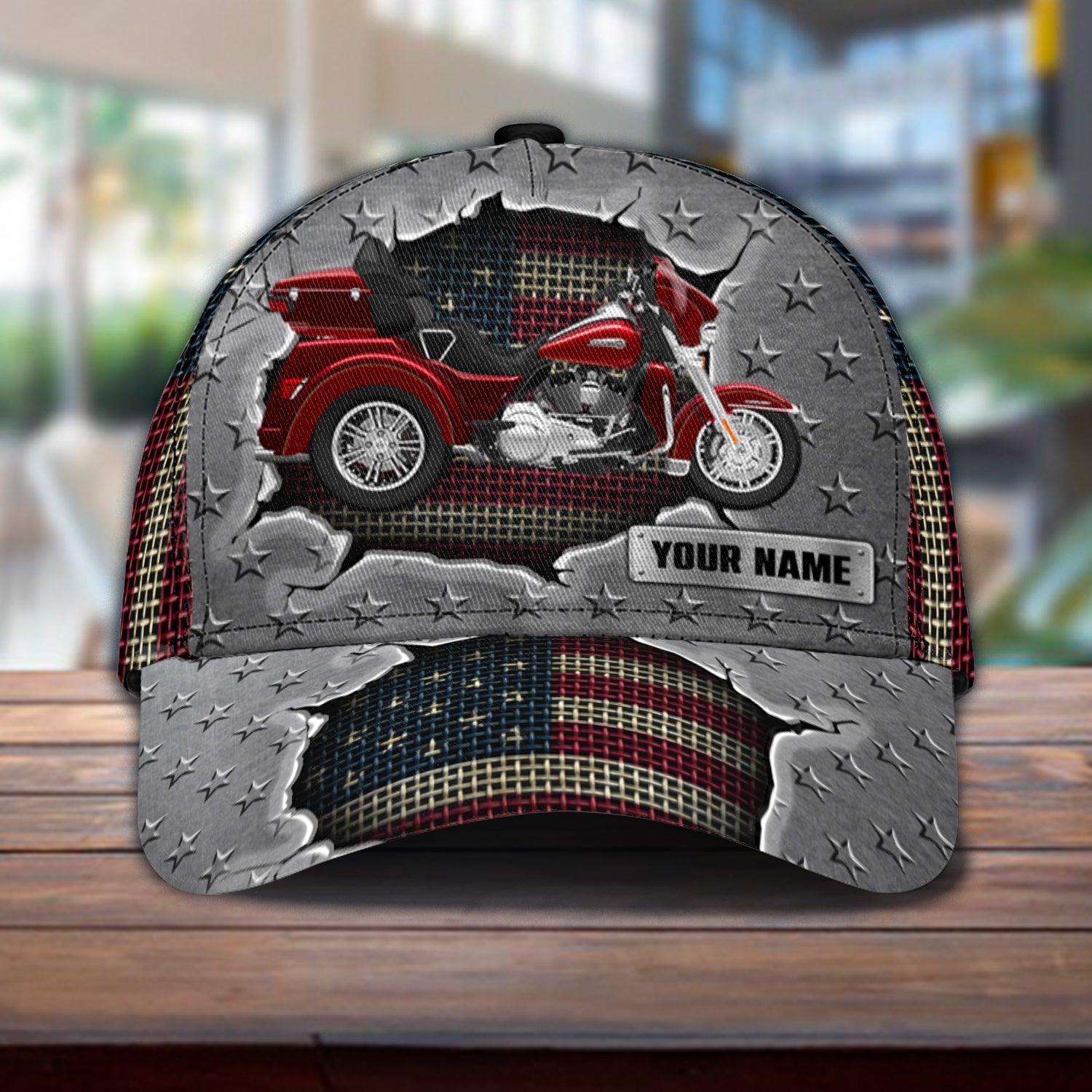 For Motorcycle Lover Personalized Classic Cap, Gift for Motorcycle Lovers, Motorcycle Riders Trucker Hats Custom Hats Gifts For Men & Women