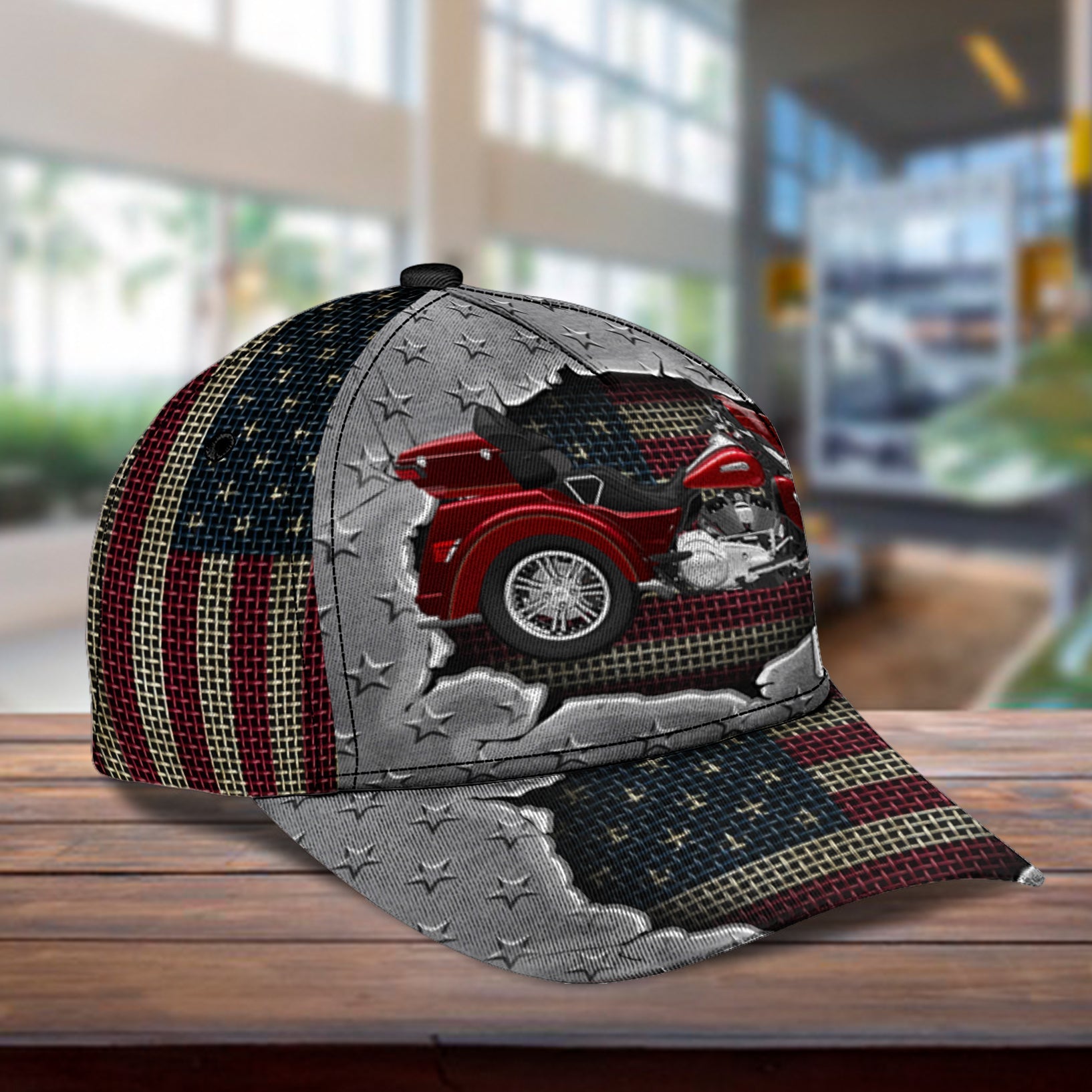 For Motorcycle Lover Personalized Classic Cap, Gift for Motorcycle Lovers, Motorcycle Riders Trucker Hats Custom Hats Gifts For Men & Women