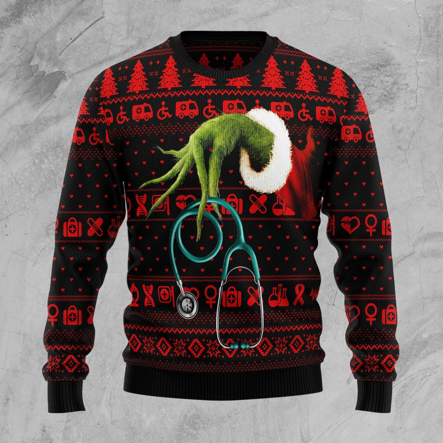 For Nurse How Grinch Stole The Christmas For Unisex Ugly Christmas Sweater Adult 3D Funny Matching for family
