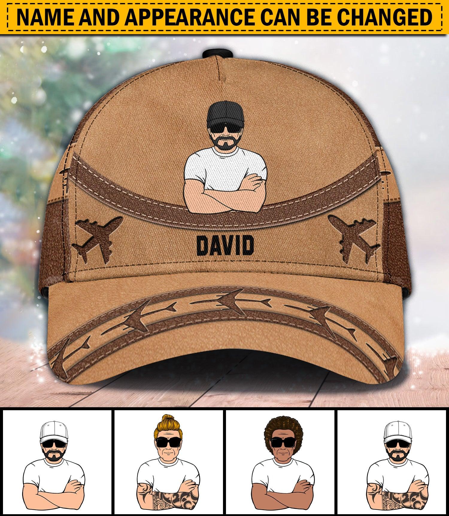 For Pilot Personalized Classic Cap, Personalized Gift for Pilot Trucker Hats Custom Hats Gifts For Men & Women