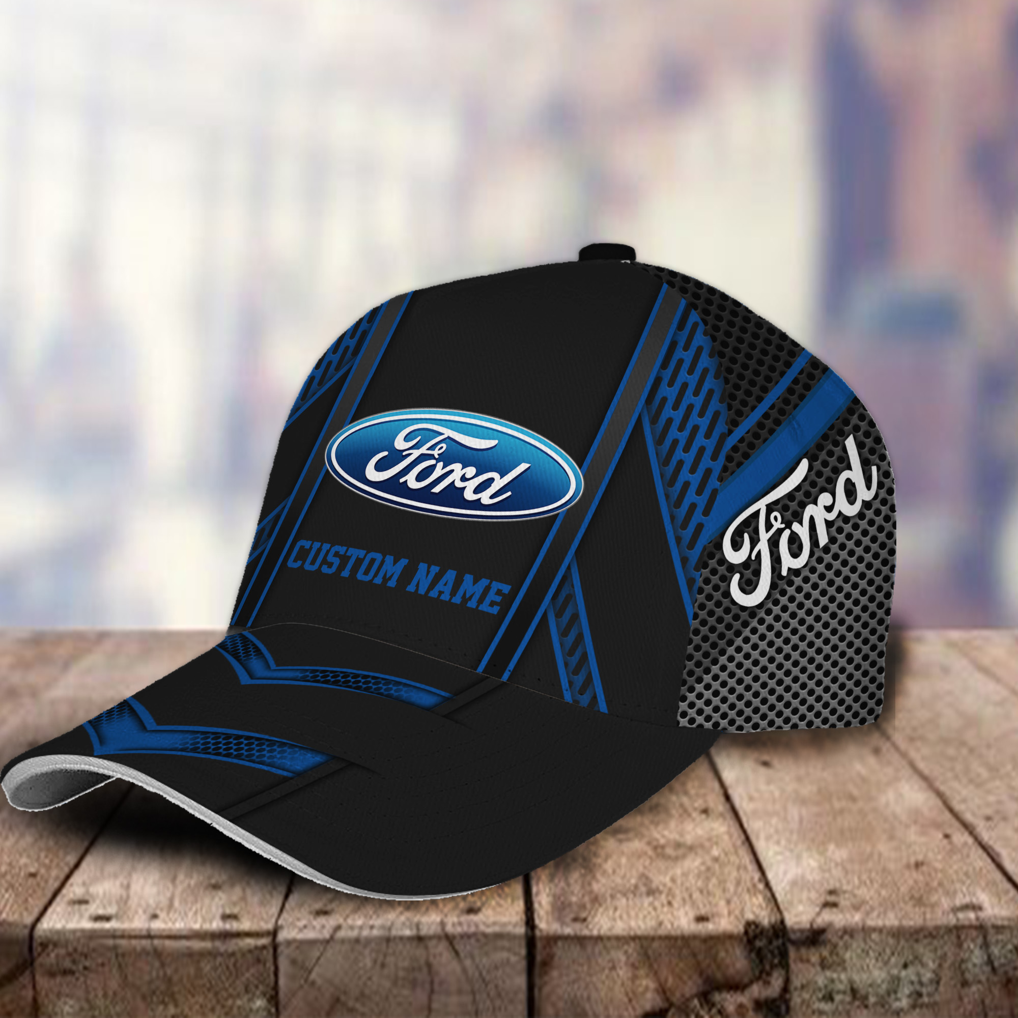 Ford 3D Classic Cap Hat Personalized Name For Men Women Trucker Hats Custom Hats Gifts For Men & Women