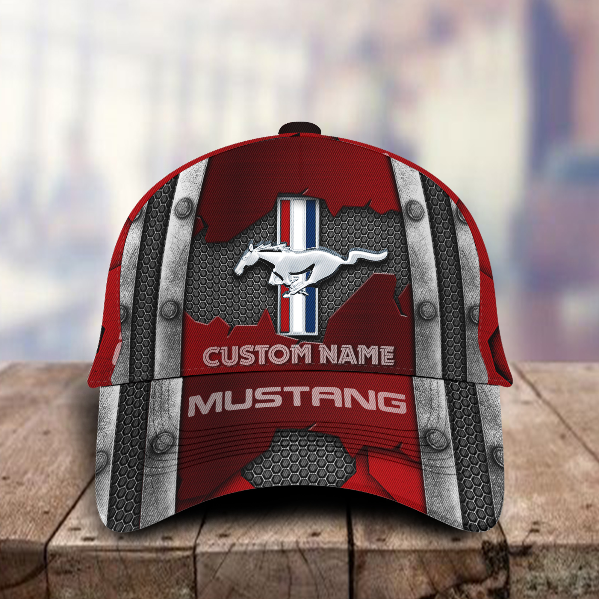 Ford Mustang 3D Classic Cap Custom Hat Logo Name Trucker Hats Custom Hats Gifts For Men & Women
