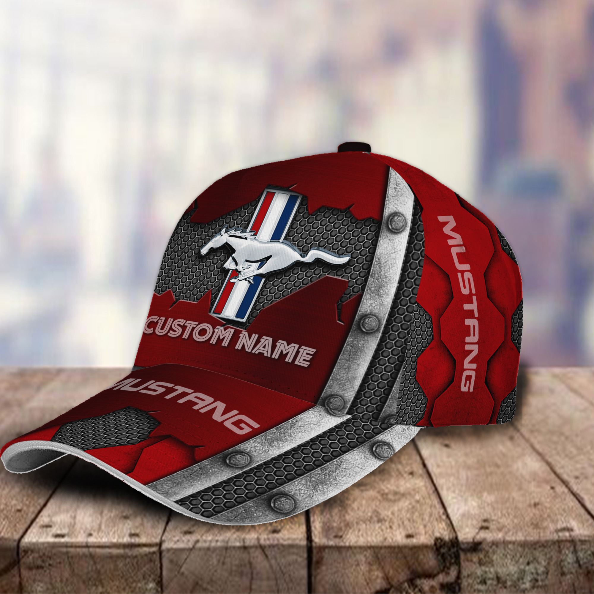 Ford Mustang 3D Classic Cap Custom Hat Logo Name Trucker Hats Custom Hats Gifts For Men & Women
