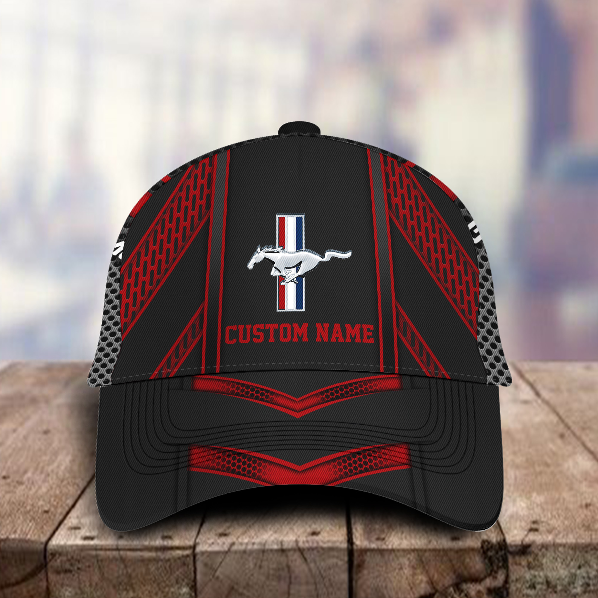Ford Mustang 3D Classic Cap Hat Personalized Name For Men Women Trucker Hats Custom Hats Gifts For Men & Women