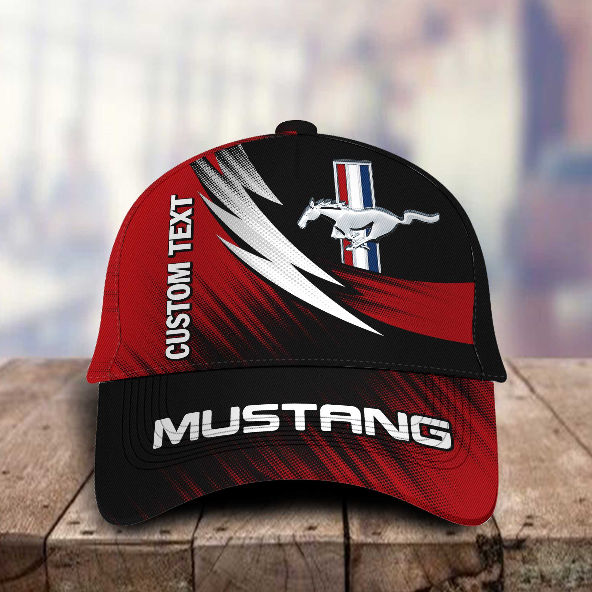 Ford Mustang Personalized Name 3D Classic Cap Hat Gift for Men Women Trucker Hats Custom Hats Gifts For Men & Women