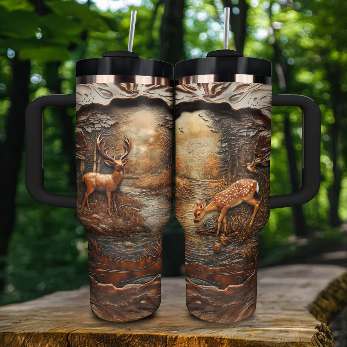 Forest Deer Custom Stanley Cup 40 oz 30 oz Tumbler With HandleTVC2301302 - Image 2