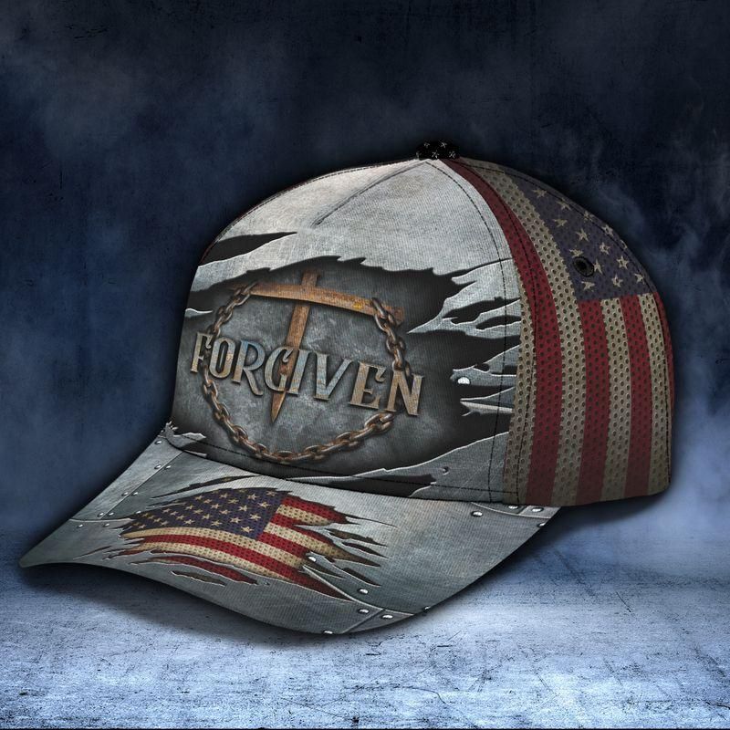 Forgiven American Flag Classic Cap Baseball Cap Trucker Hats Custom Hats Gifts For Men & Women