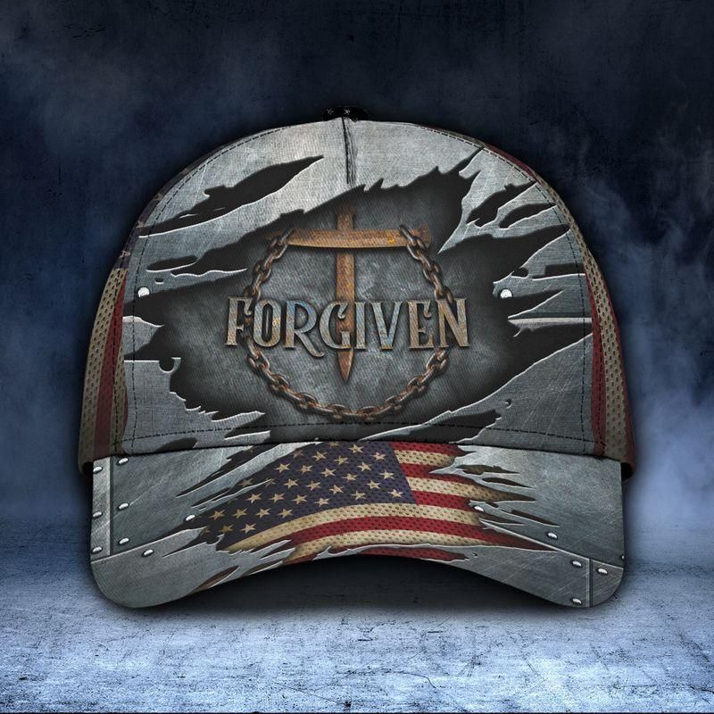Forgiven American Flag Classic Cap Baseball Cap Trucker Hats Custom Hats Gifts For Men & Women