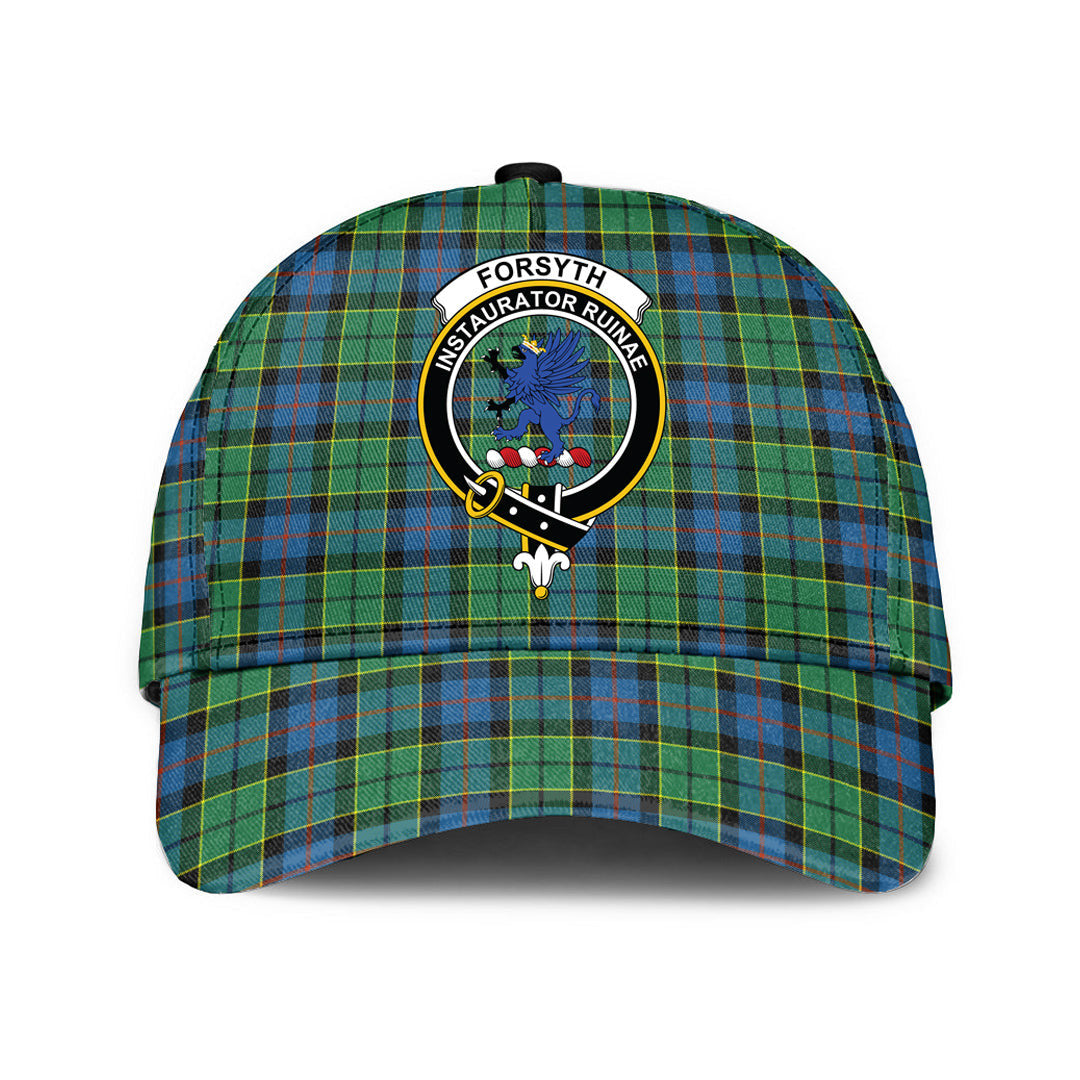 Forsyth Ancient Tartan Baseball Cap, Tartan Plaid Cap with Family Crest K23 Trucker Hats Custom Hats Gifts For Men & Women